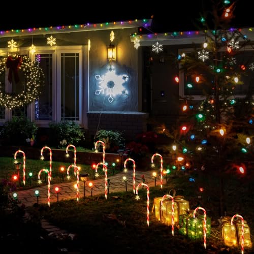 2PK 12 PCS 15FT Solar Candy Cane Lights C207856