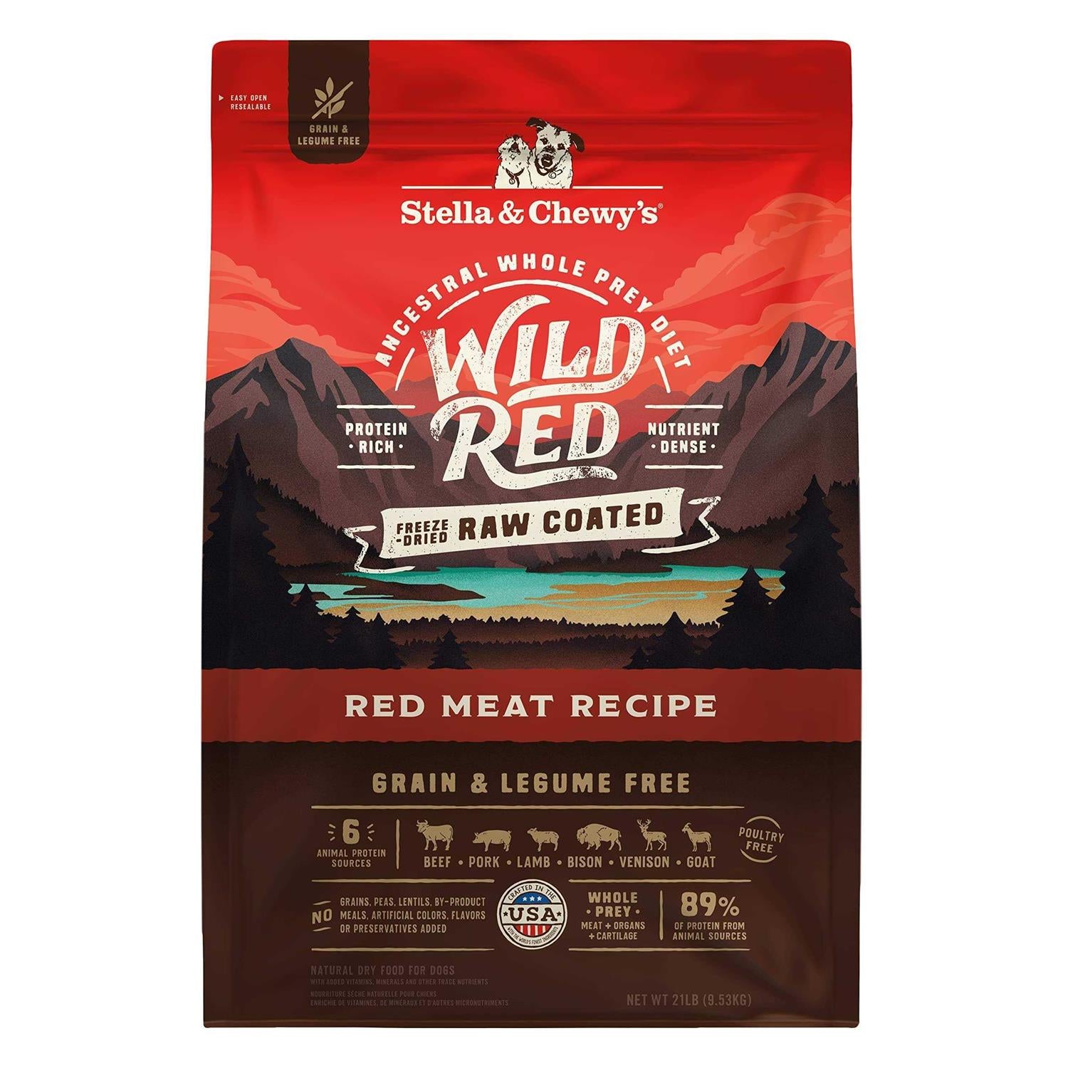 Wild Red Dry Dog Food Raw Coated High Protein Grain Free Recipe G13520