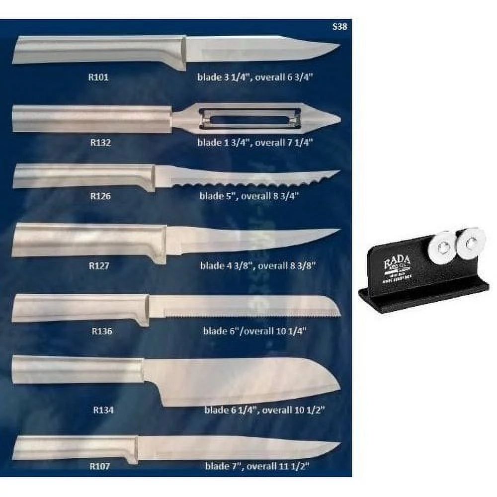 7 piece Cutlery Set with Knife Sharpener E159609