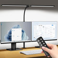 Black Double Head LED Clamp Desk Lamp with Remote Control C82813