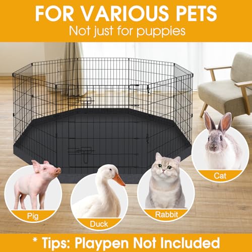 Black 8 Panel 24 Inch Pet Playpen F717