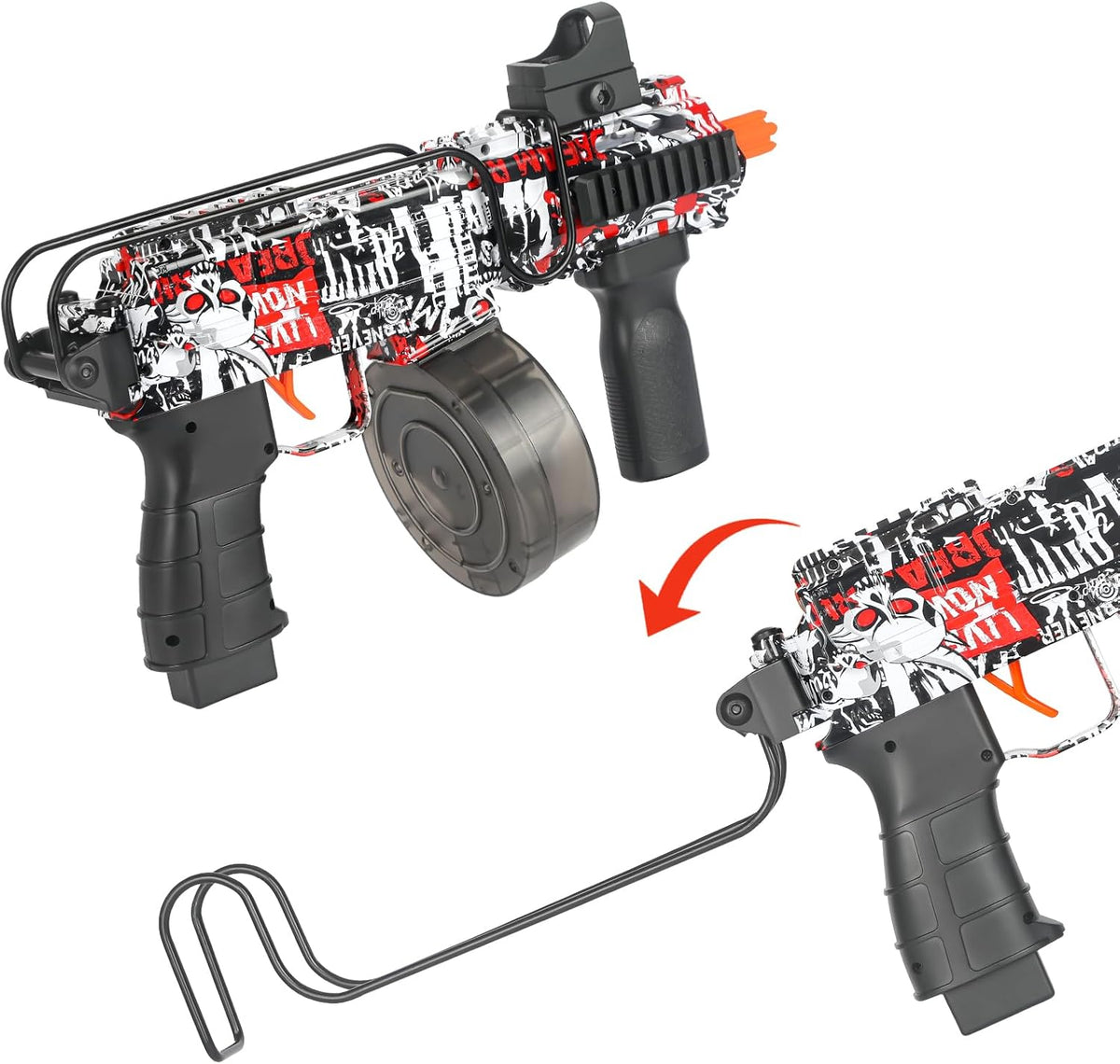 Red Electric Gel Ball Blaster with 10,000 Gel Beads O708896