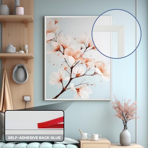 9.8Ft Peel and Stick Flexible Waterproof Wall Trim Silver C50309
