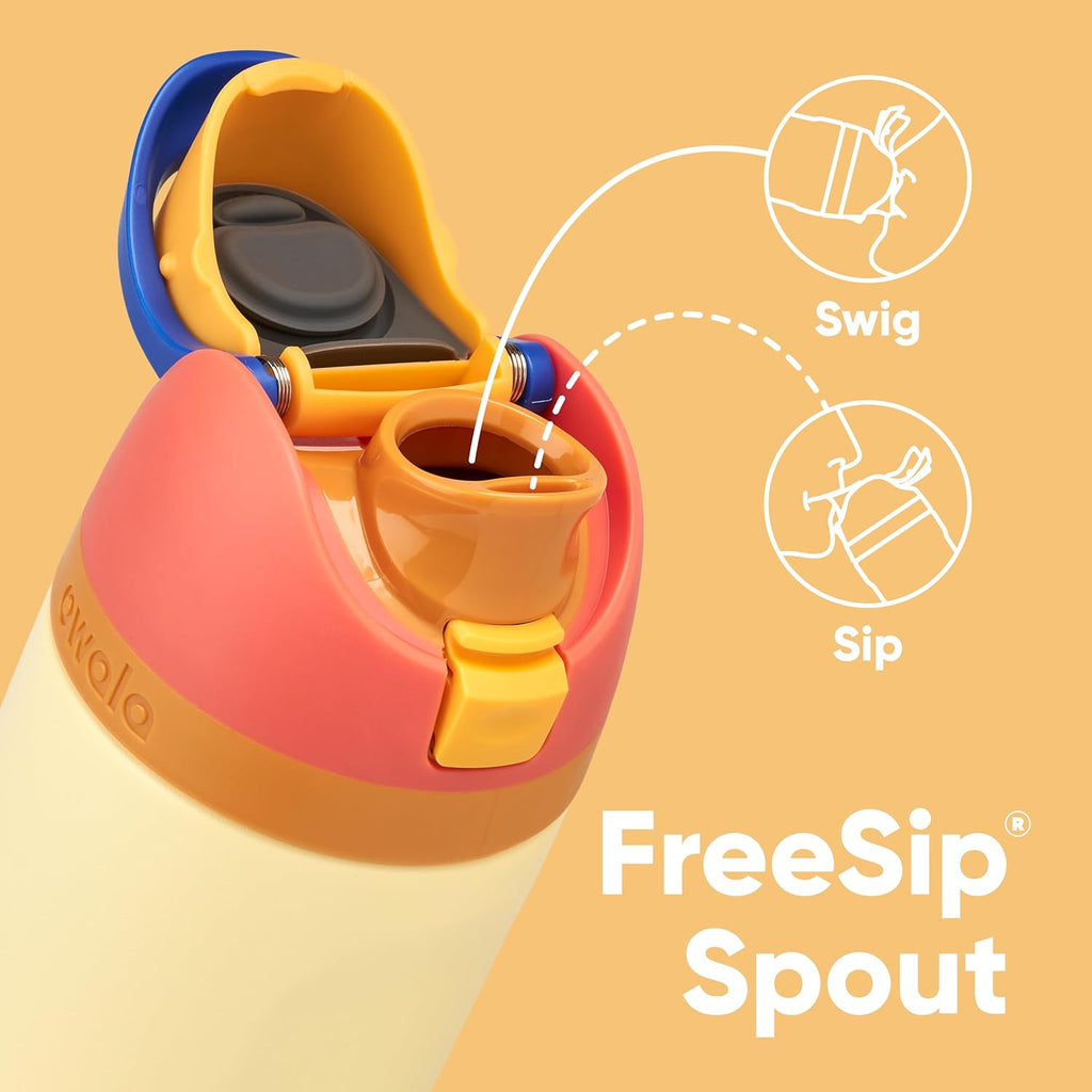 16 oz Insulated Stainless Steel Water Bottle with Straw and Push-Button Lid L7856