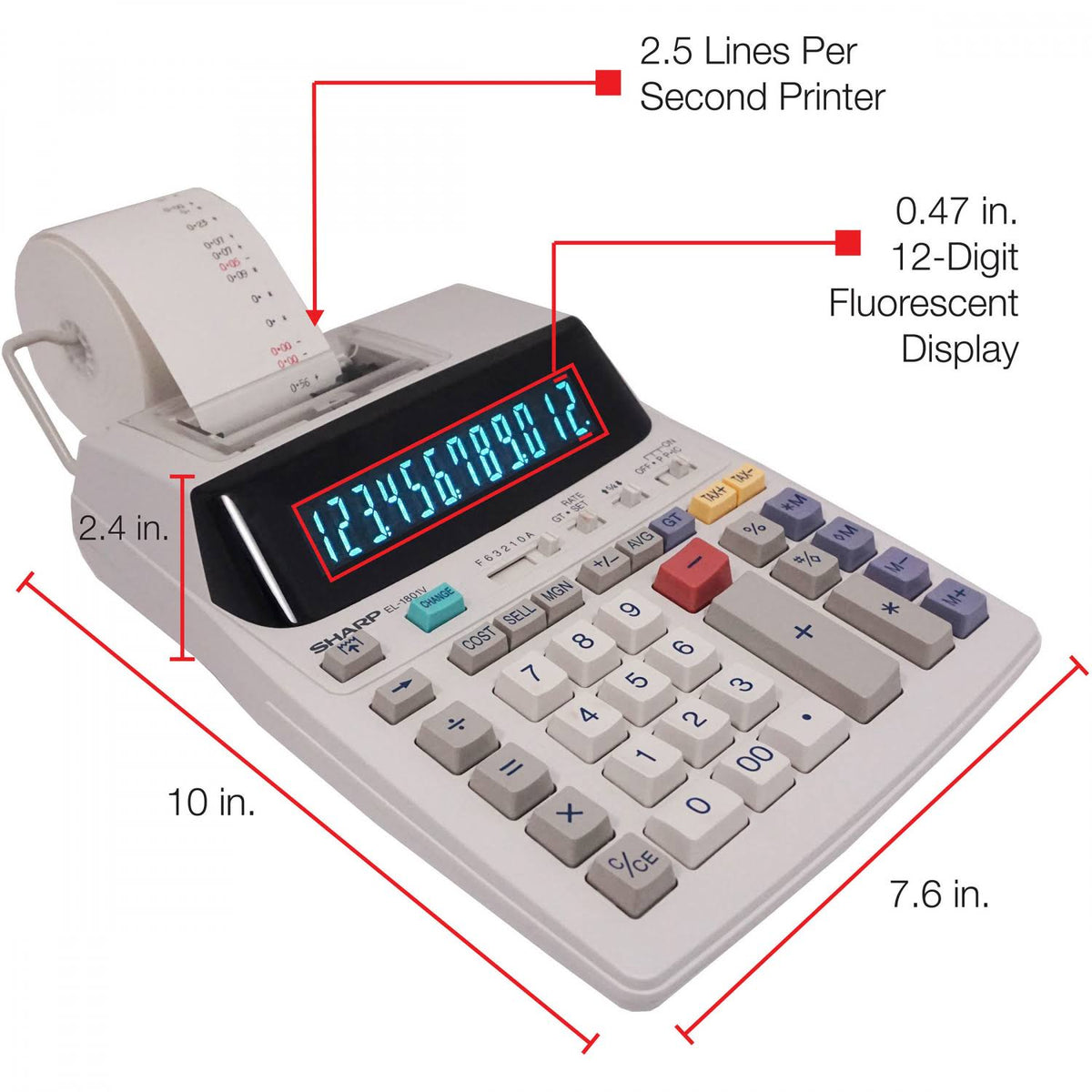 12 Digit Printing Calculator D278