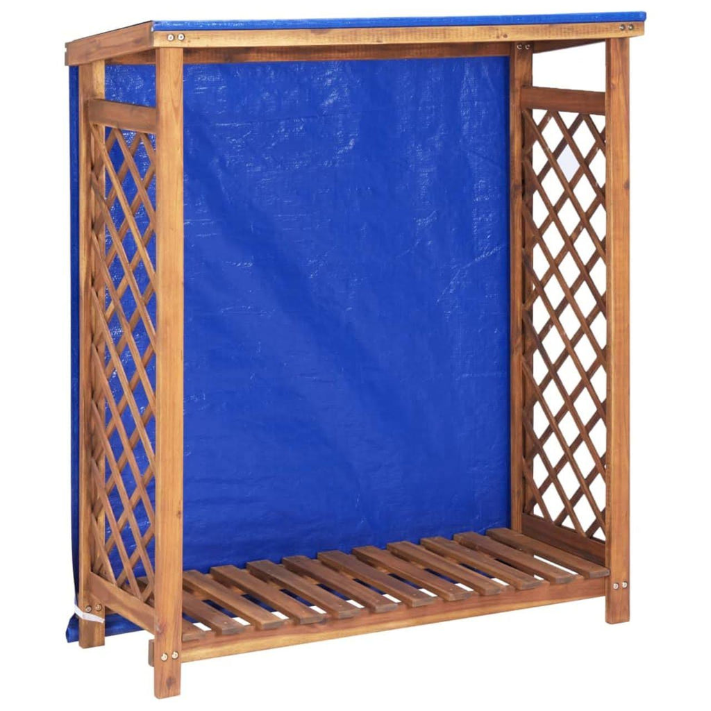 Firewood Storage Shed Solid Acacia Wood I4322