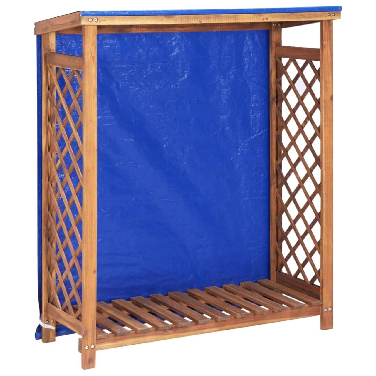 Firewood Storage Shed Solid Acacia Wood I4322