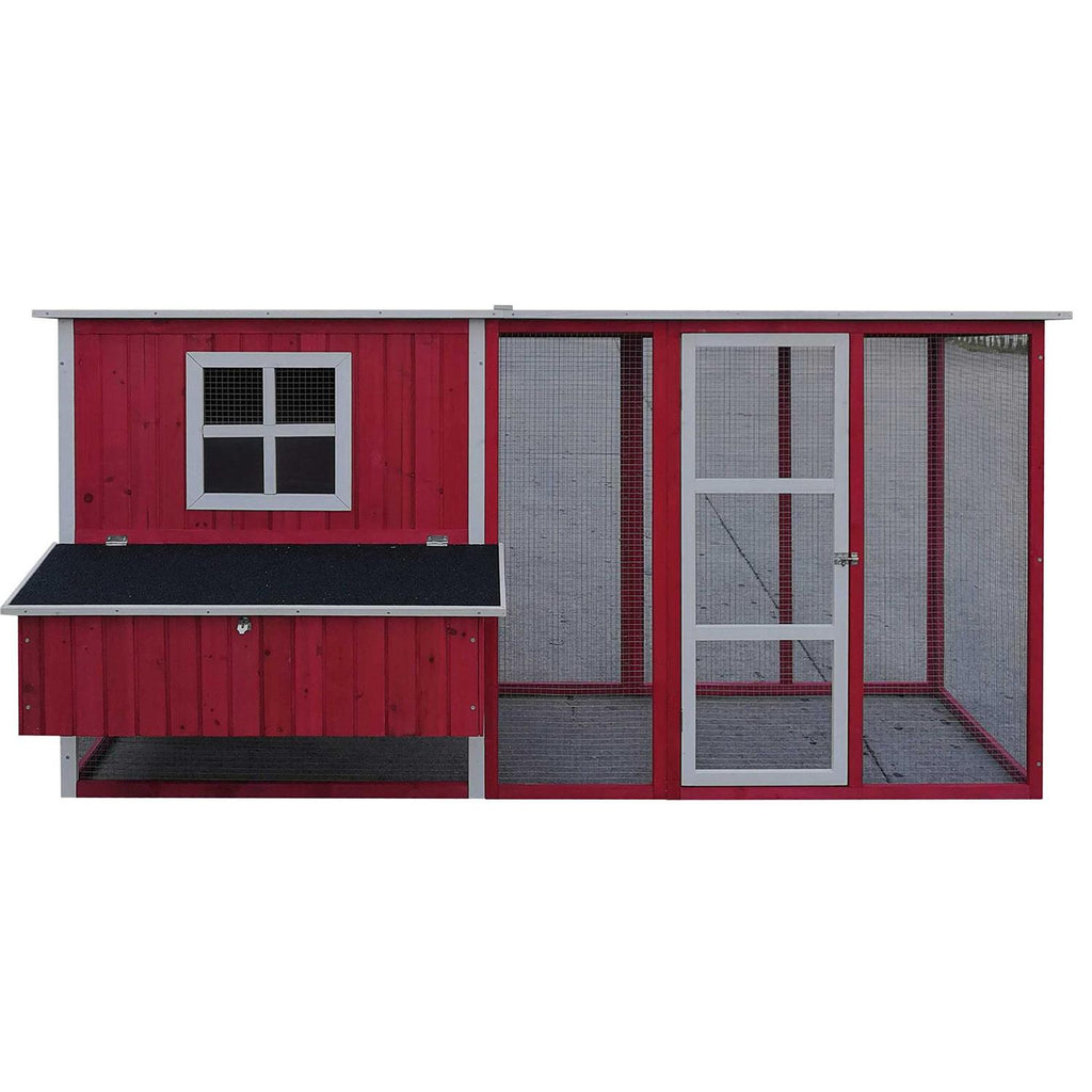 87 inch Wood Chicken Coop Hen House Run Nesting Box Y545