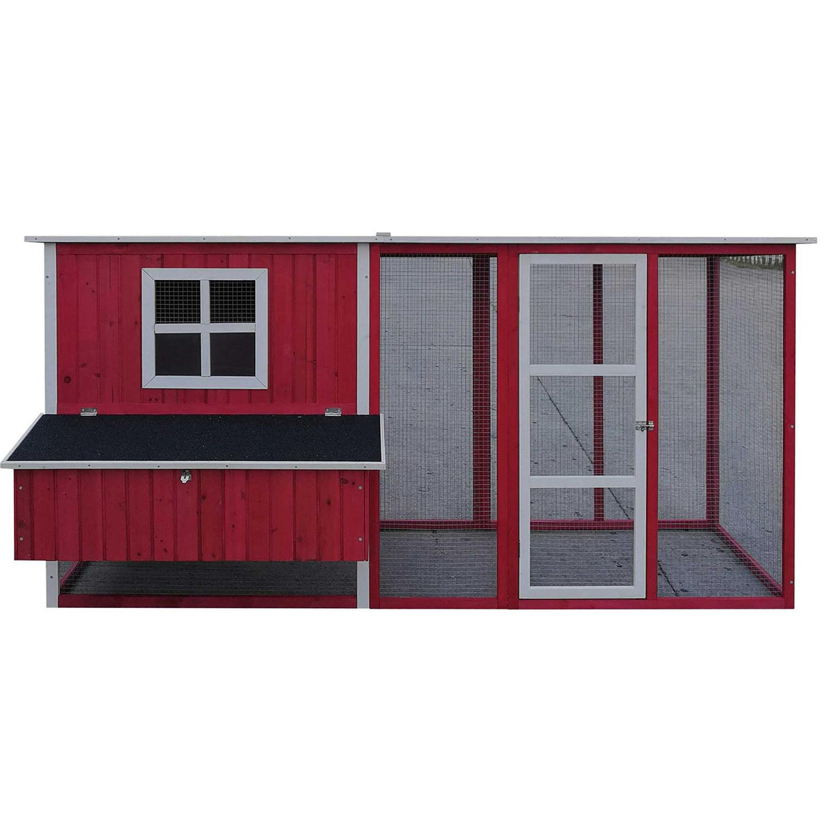 87 inch Wood Chicken Coop Hen House Run Nesting Box Y545