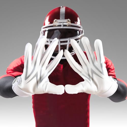 White Football Gloves U9044