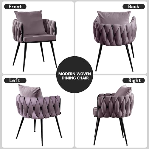 Blue Velvet Set of 2 Dining Chairs with Metal Legs A881515