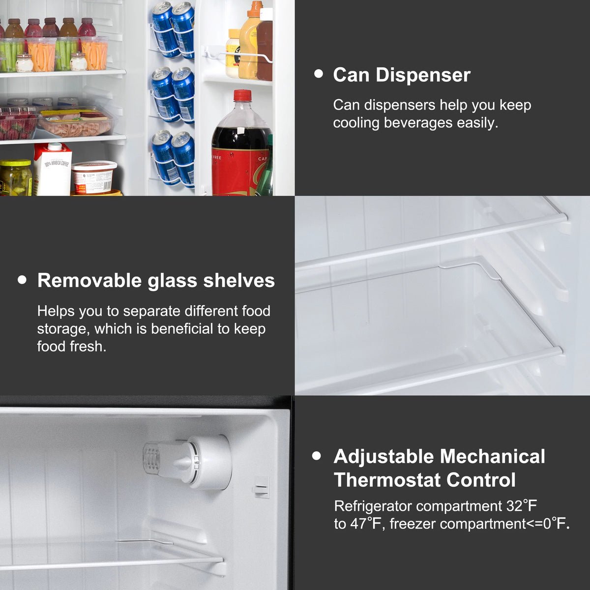 Stainless Steel Two Door Mini Refrigerator with Freezer S955