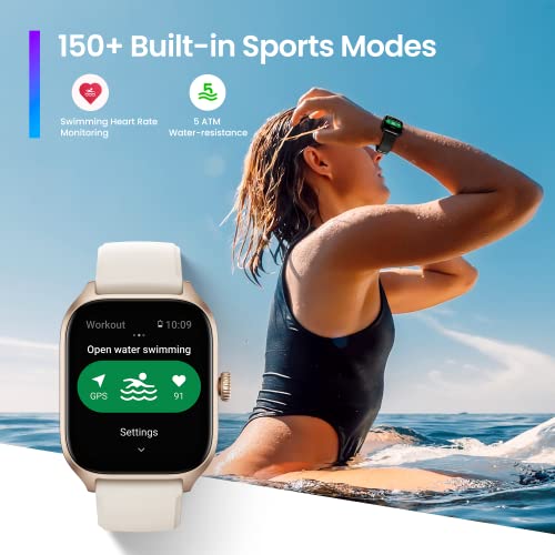Black 43mm Smart Watch with GPS P610466