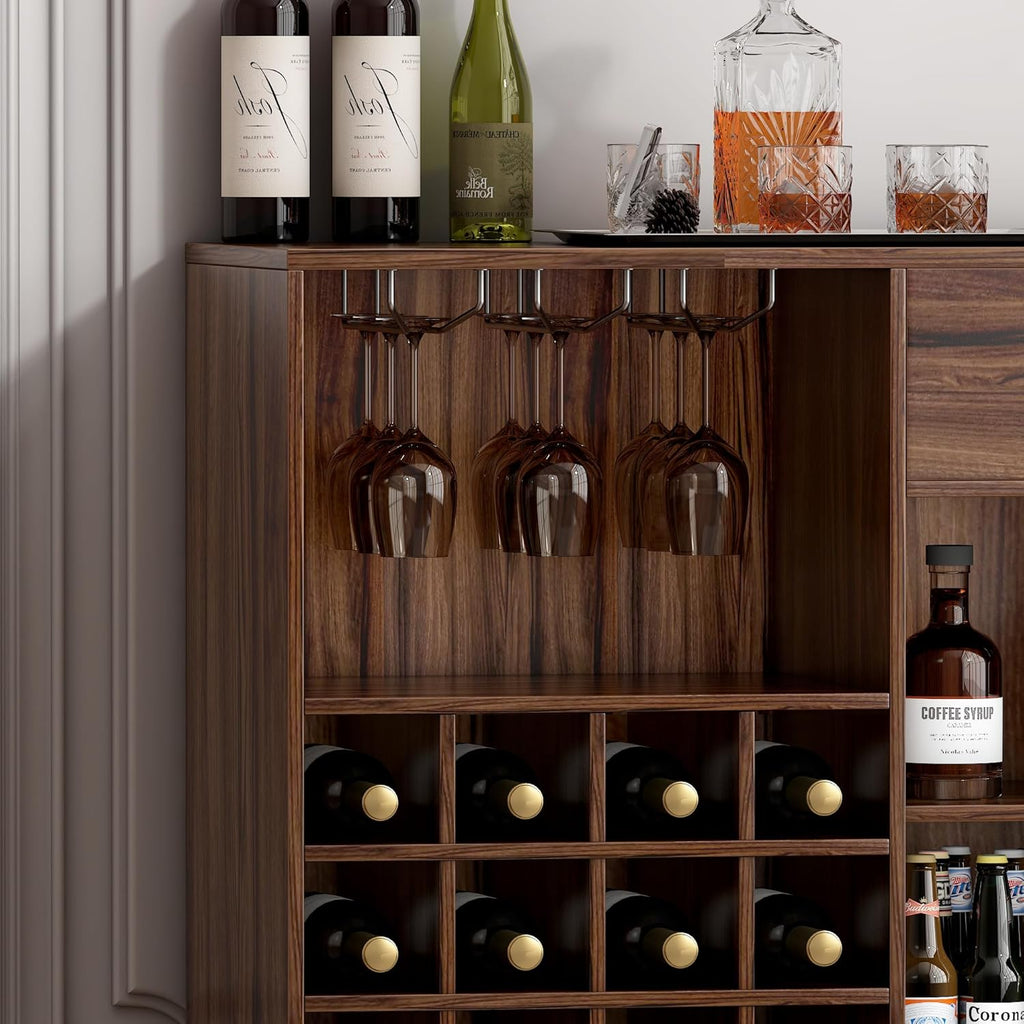 52" Rustic Wine Bar Cabinet S2156