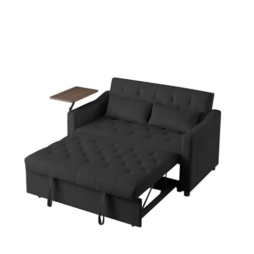 3 in1 Velvet Convertible Loveseat Sleeper Sofa Bed with Storage Pockets S58690