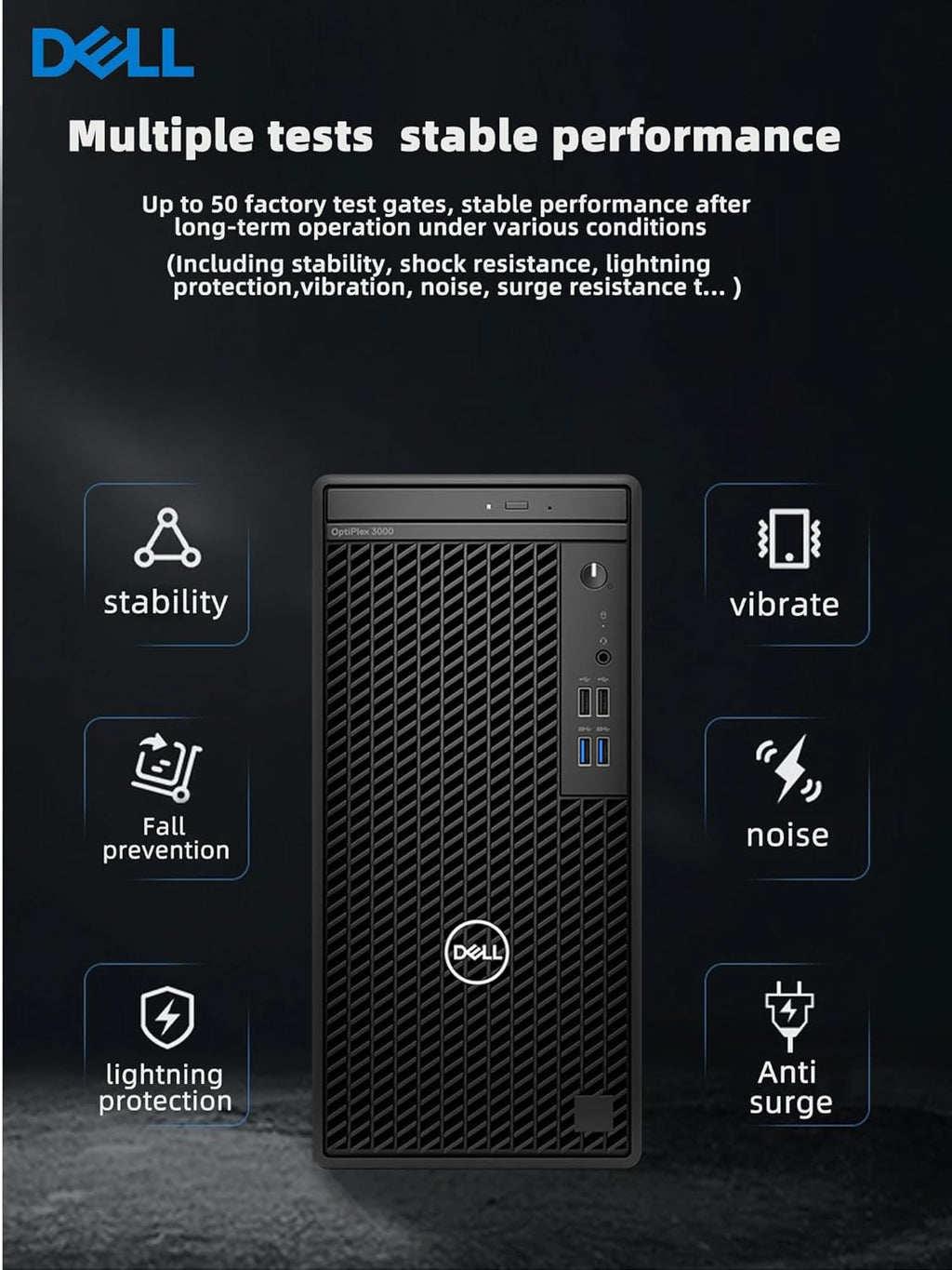 12th Gen Intel Core i5-12500 16GB RAM 256GB SSD 1TB HDD Windows 11 Pro Tower Desktop Computer J411