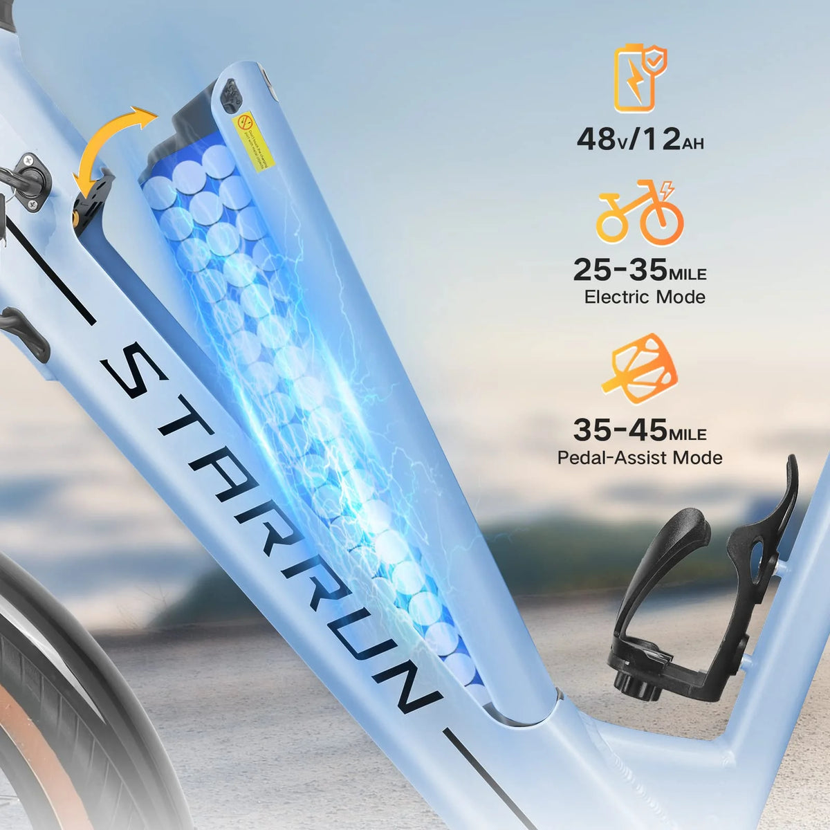 500W 48V 12Ah 7 Speed 26'' Electric Bicycle Q74730