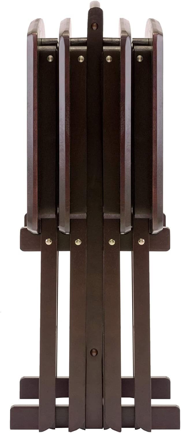 Espresso Folding Wooden Tray Table X848