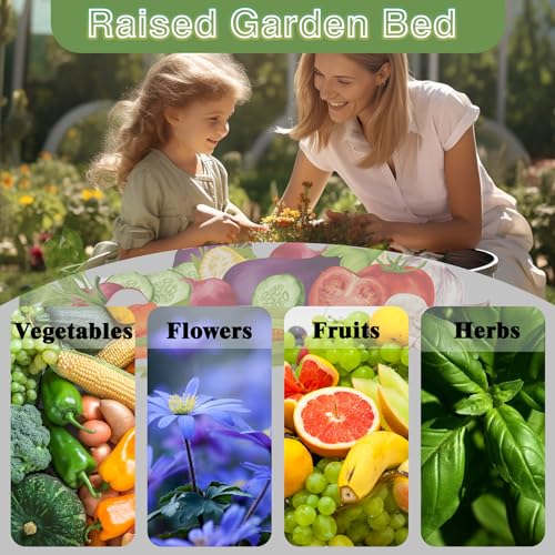 Silver 8×4×1ft Galvanized Metal Raised Garden Bed Planter Box 2PCS B95678