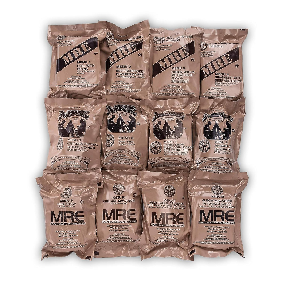 12ct US Military Surplus MRE Meals Ready to Eat U137446