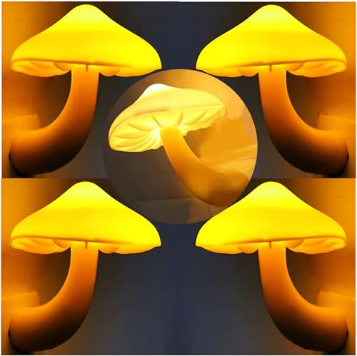 5Pack Sensor LED Night Light Plug in Mushroom Light G724