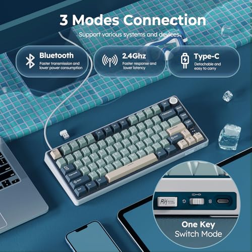 75% Wireless Mechanical Keyboard with Knob and PBT Keycaps Z331583