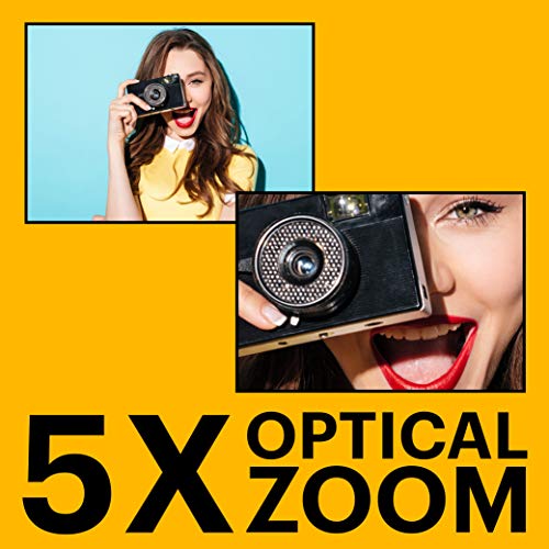 16MP Digital Camera 5X Optical Zoom 28mm Wide Angle 1080P Full HD Video 2.7" LCD (Blue) O299419