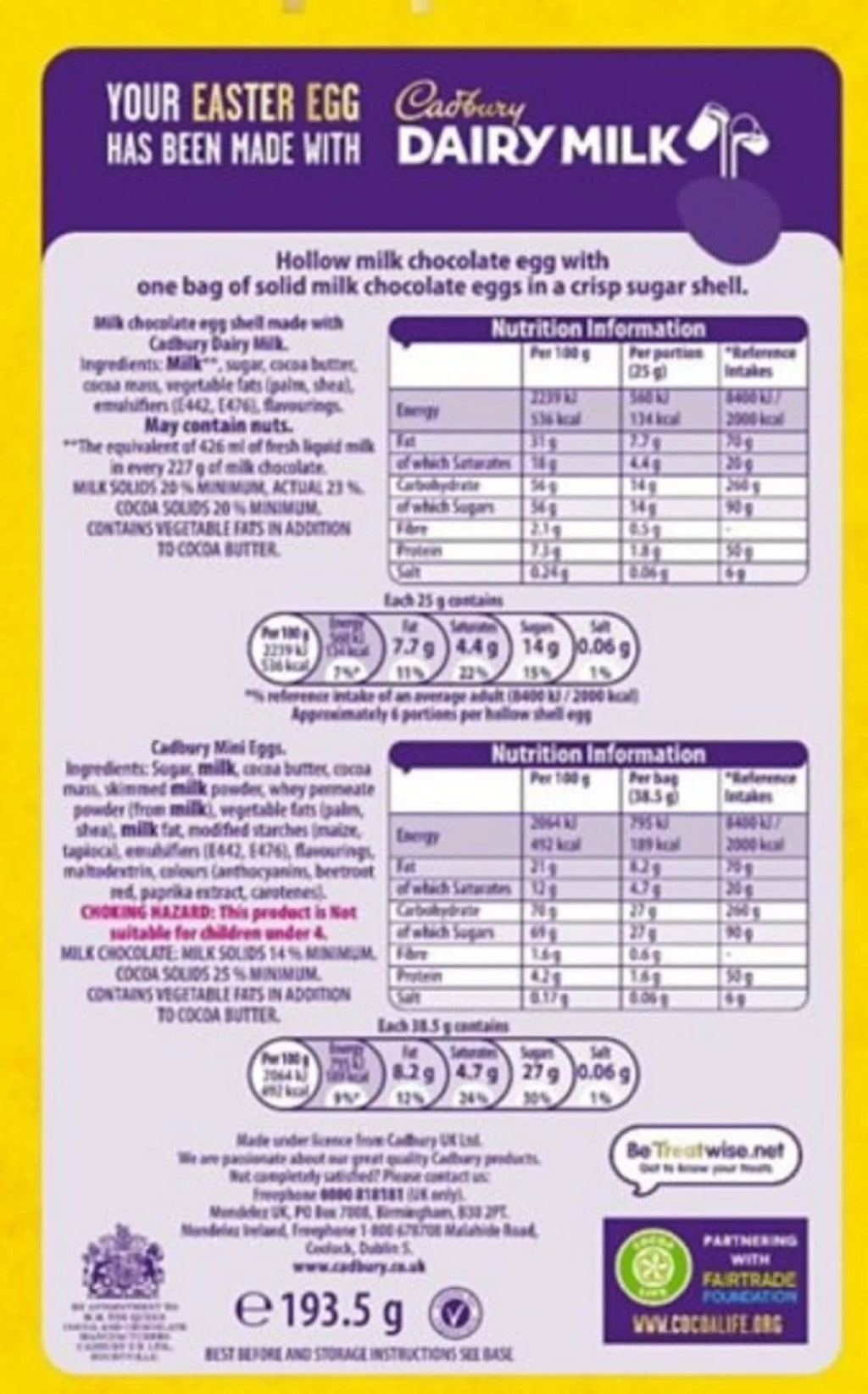 Cadbury Mini Eggs 193.5G L3974