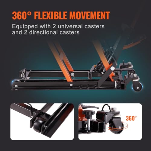 1500 LBS Hydraulic Scissor Motorcycle Jack Stand with 4 Wheels Q291593