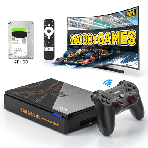 Retro Game Console with 16000+ Games, 8K UHD Output, Wireless Controllers H321038