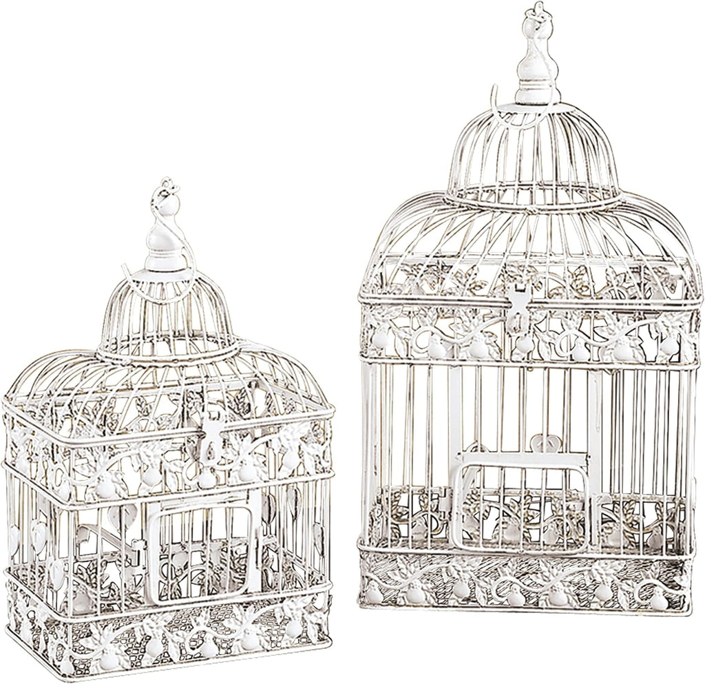 White Metal Birdcage U6316