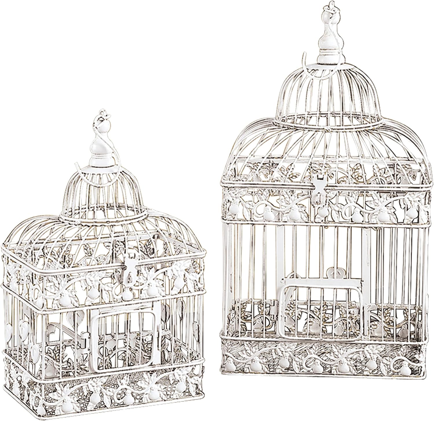 White Metal Birdcage U6316