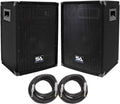 Pair of 10 Inch DJ Speakers with two 20' Speaker Cables O95641