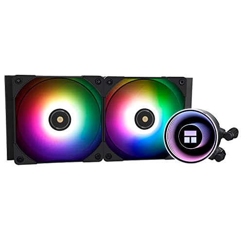 Black ARGB Water Cooling CPU Cooler with Double PWM Fans S532758