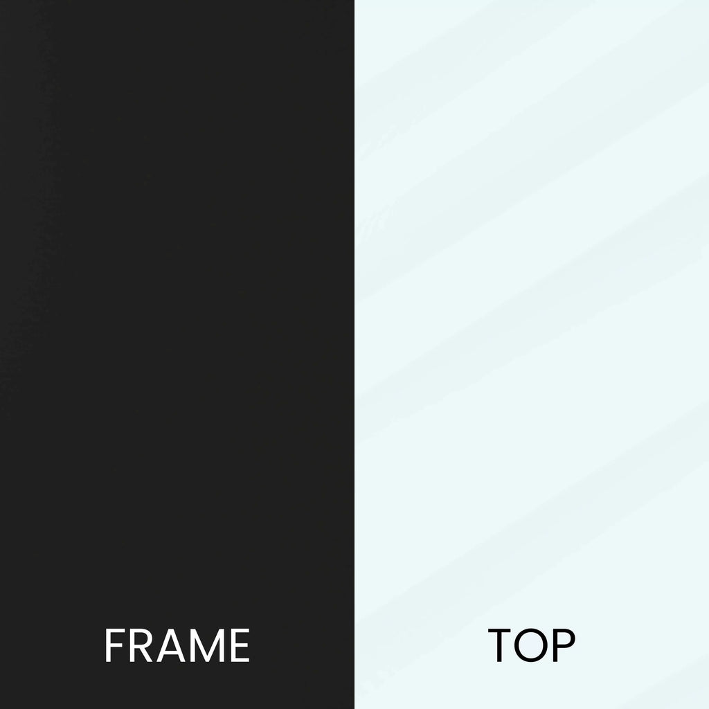 Clear Matte Black End Table V225632