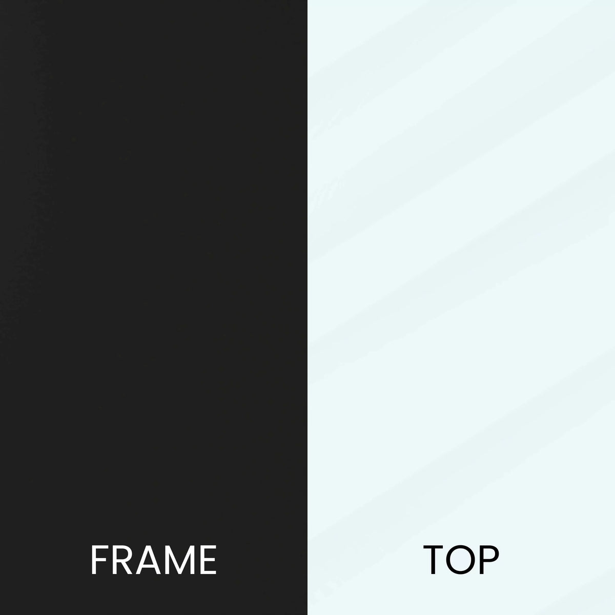 Clear Matte Black End Table V225632