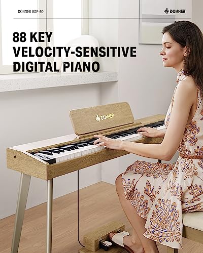 Black 88 Key Digital Piano with Graded Hammer Weighted Keyboard K89617