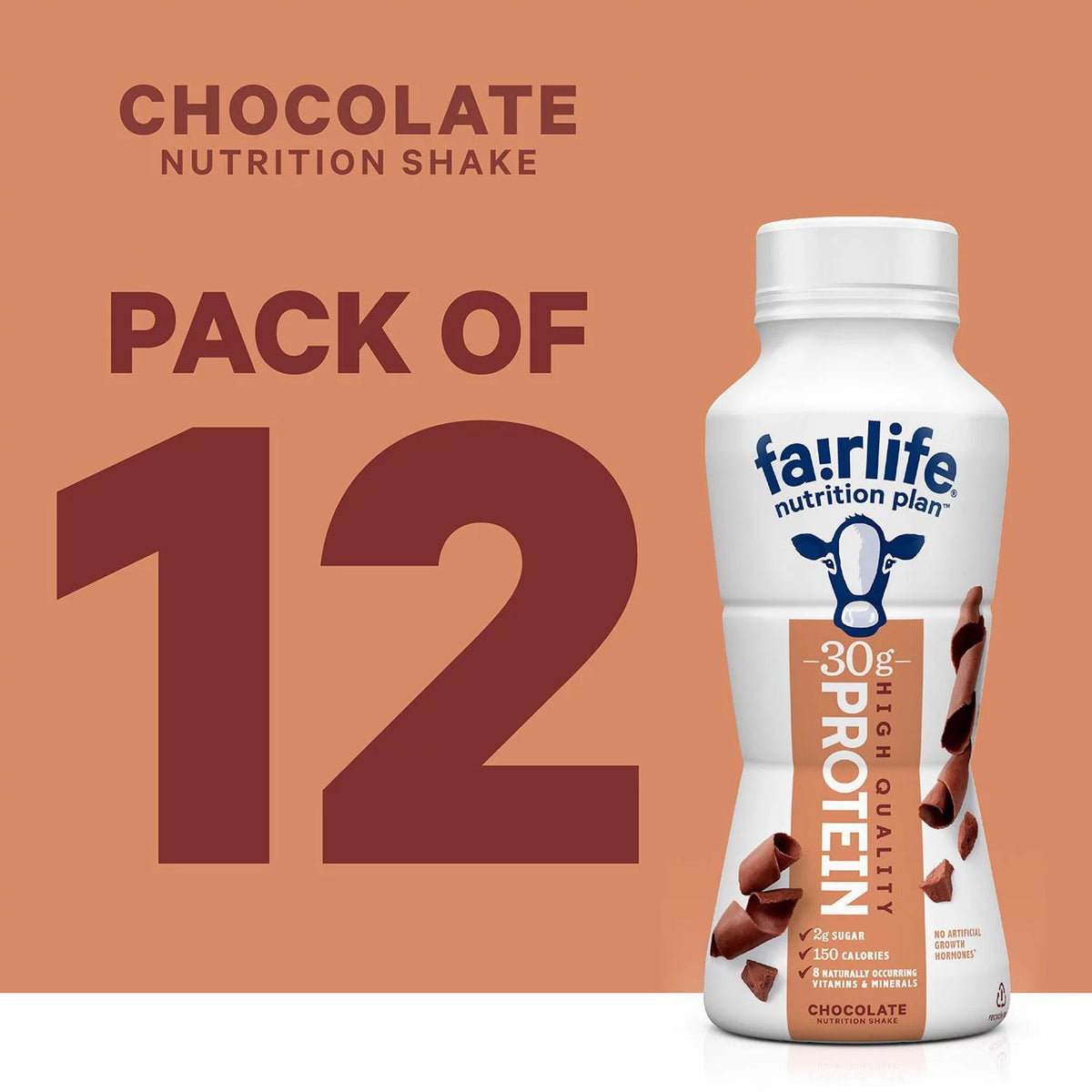 12 Pack 11.5 fl oz Chocolate Protein Shake Z542