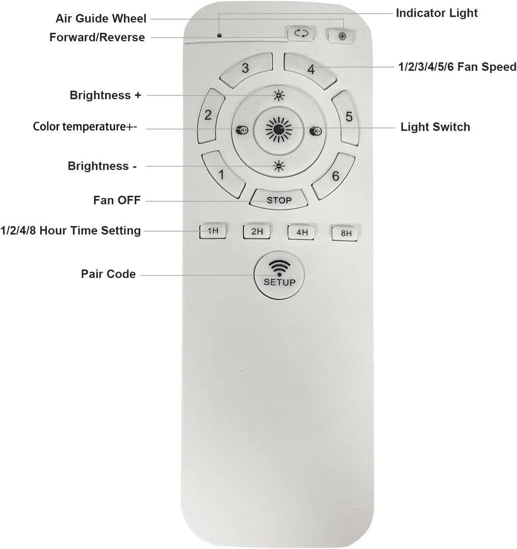 23" Ceiling Fan with Lights, Acrylic LED Ceiling Fan with Remote Control White G576