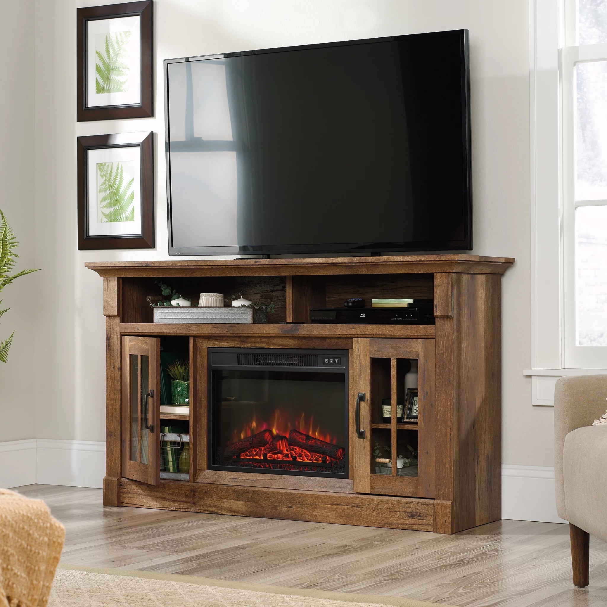 Vintage Oak Finish TV Stand for TVs up to 50" B2227