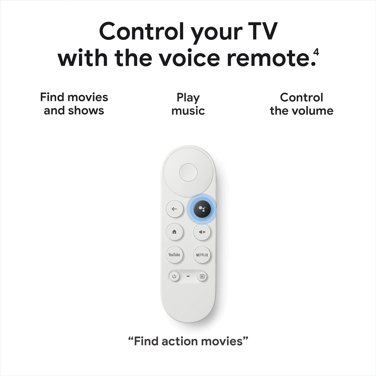 Chromecast with Google TV 4K Streaming Stick Snow A9937