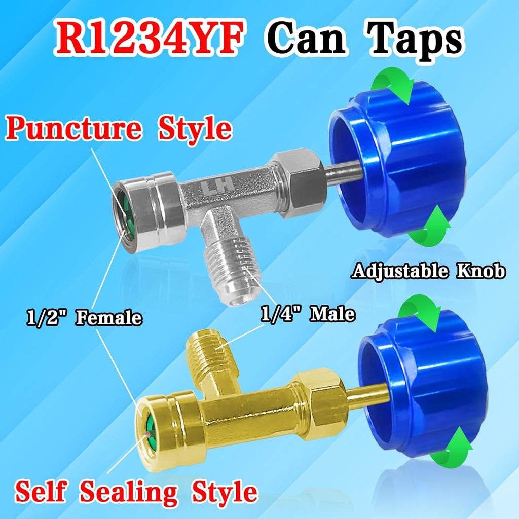 R1234yf Adapter Kit with Self-Sealing Can Taps I613299