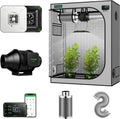 48"x24"x60" Grow Tent Kit with 100W LED Grow Light, 4 Inch Air Carbon Filter and 4-Inch 25-Ft. Air Ducting S1619