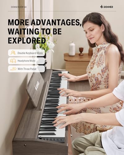 Black 88 Key Digital Piano with Graded Hammer Weighted Keyboard K89617
