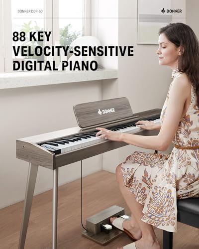 Black 88 Key Digital Piano with Graded Hammer Weighted Keyboard K89617