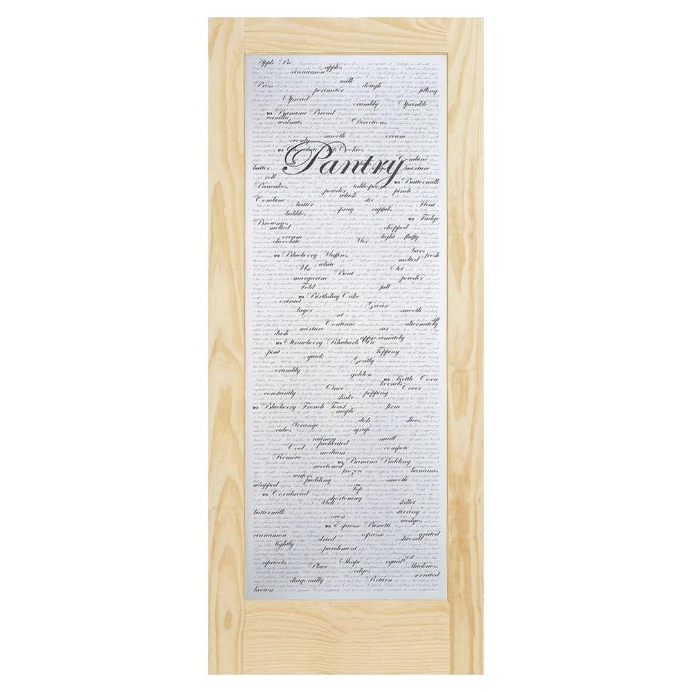 32 in. x 80 in. Solid Wood Full Lite Frosted Glass Interior Door Slab U613427