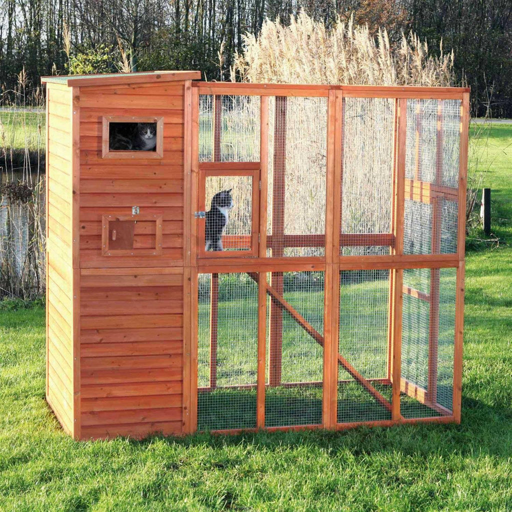 Wooden Outdoor Cat Run S3560