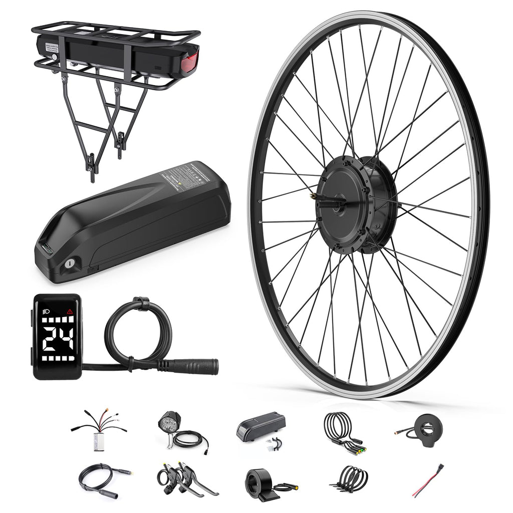 48V 500W Front Hub Motor Electric Bike Conversion Kit for 26 inch Wheel Q588642