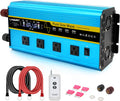 3000 Watt Pure Sine Wave Inverter 12V to 110V DC to AC with LCD Display 4 AC Sockets 4 USB Ports P5032