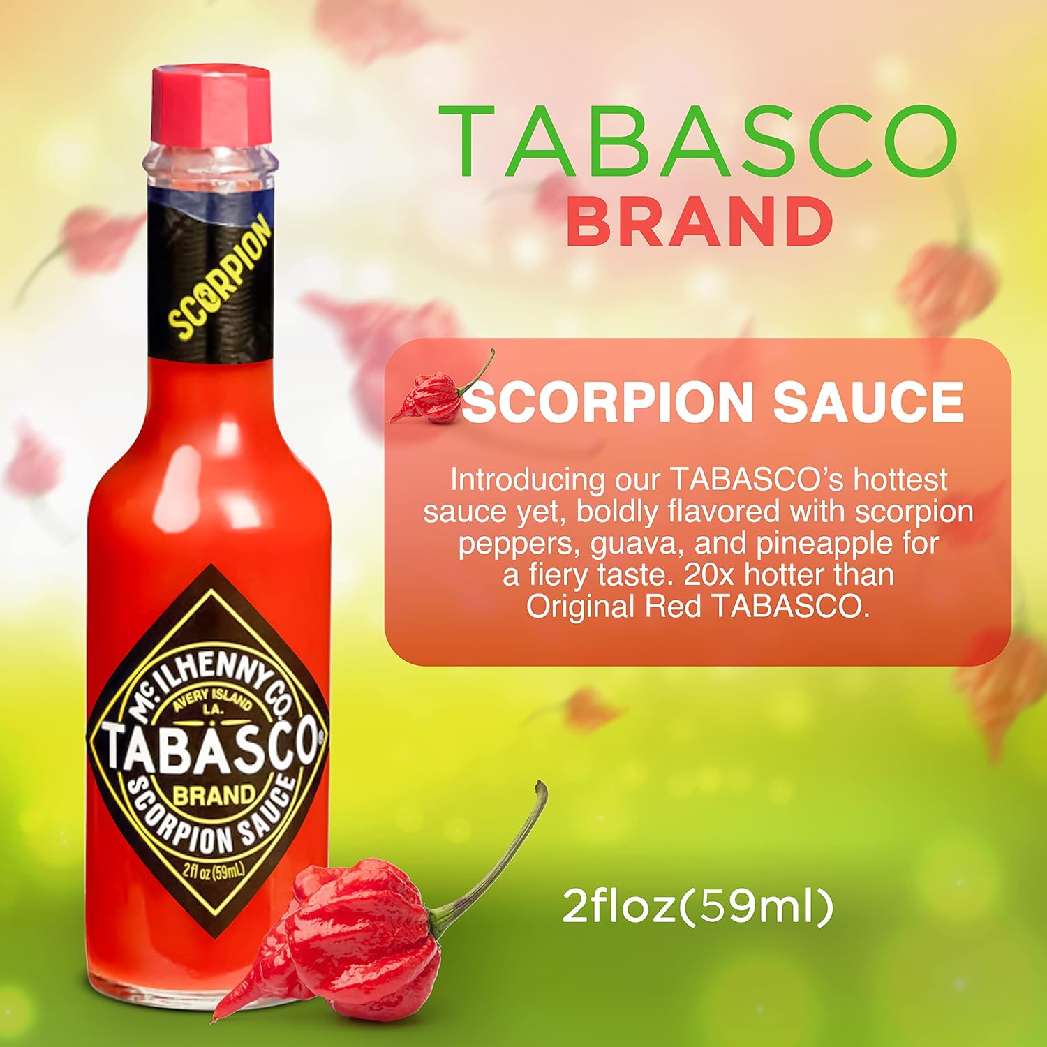 Tabasco Hot Sauce Scorpion Variety Pack 2 oz Bottles F69478
